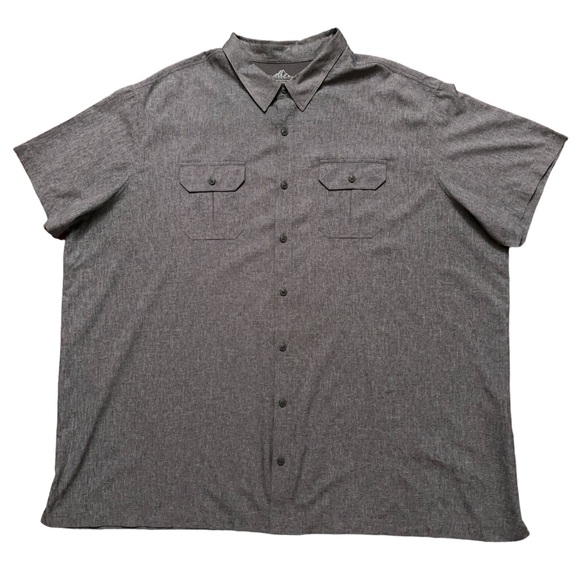 Croft & Barrow Shirt Mens Size 4XB Quick-Dry Short Sleeve Vented Gray - Picture 1 of 5